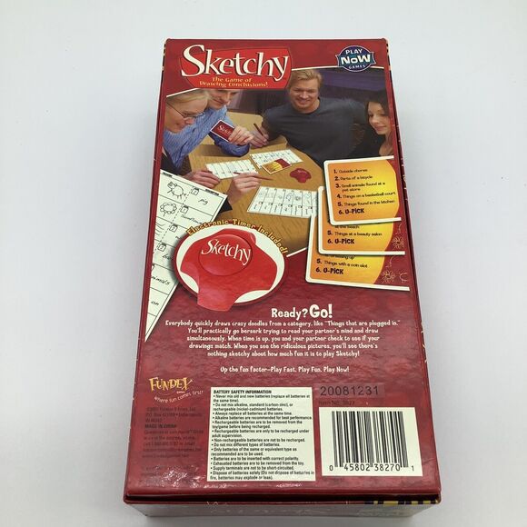 Sketchy. The Game Of Drawing Conclusions By Fundex Games Inc 2007 New - Picture 2 of 5